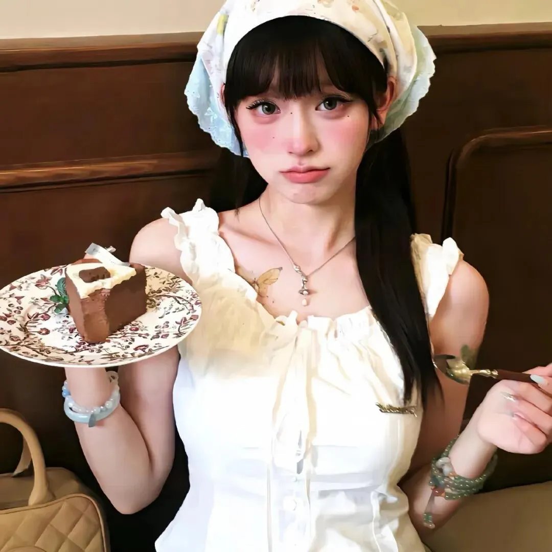 她在这里